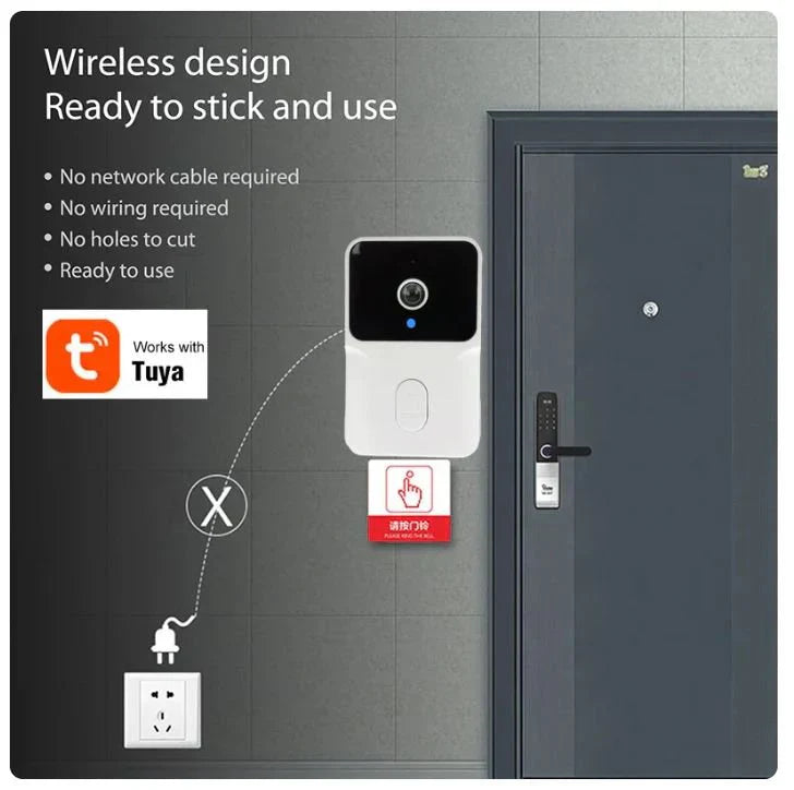 Wireless camera doorbell