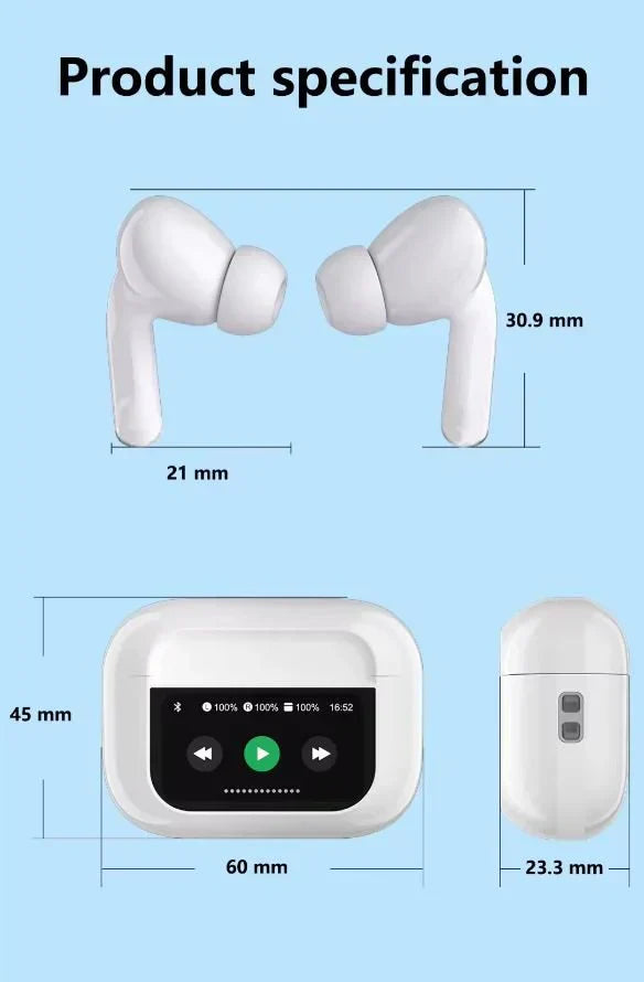 Led display earbuds