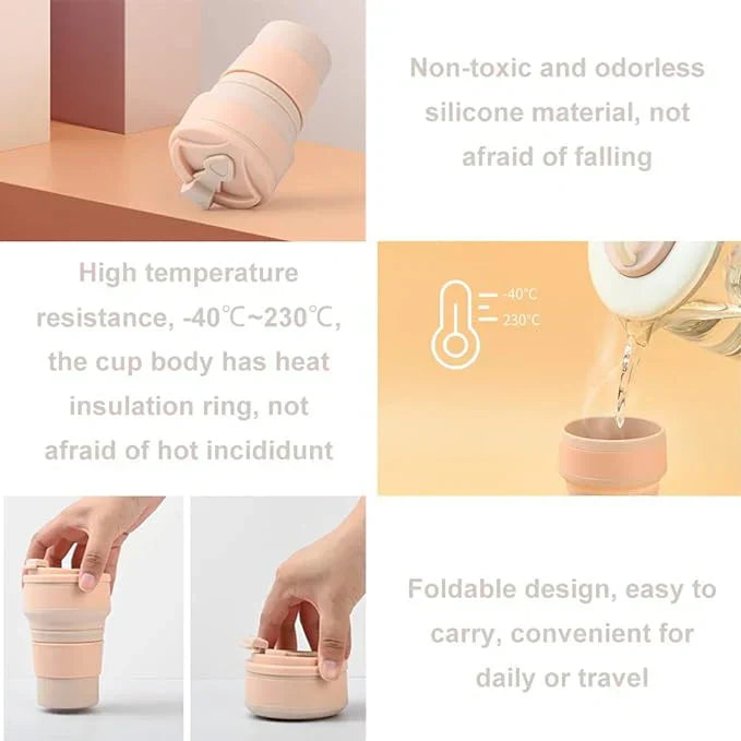 Travel silicon folding cup