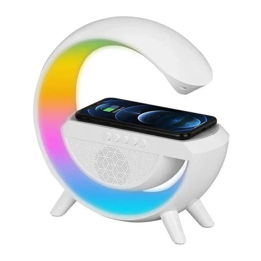 Led wireless charger speaker