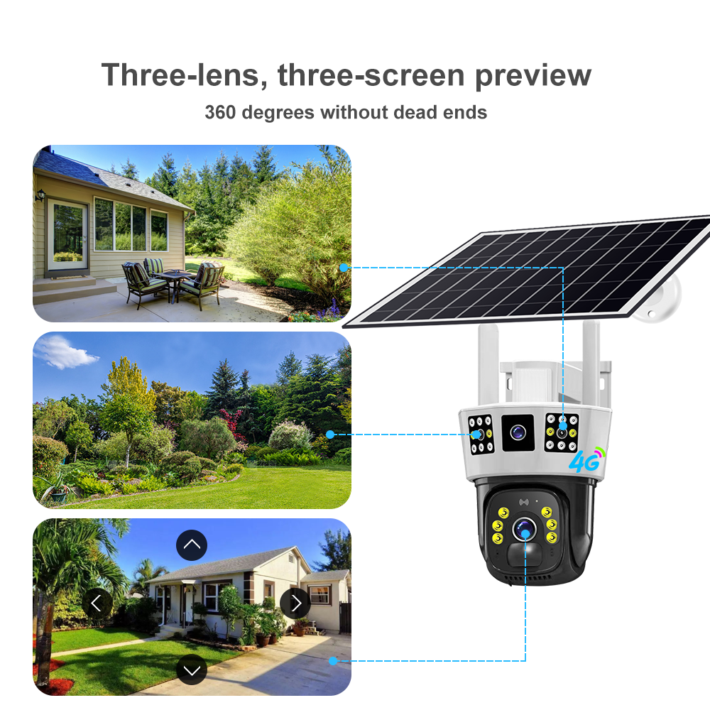 3 in 1 Solar Powered Security Camera